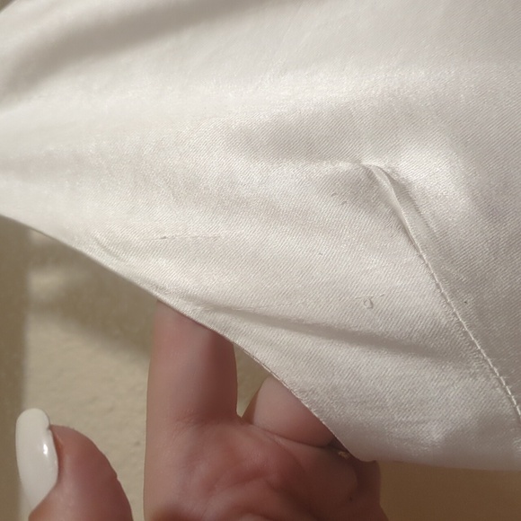 Lulu's forever type of love white stain mermaid silhouette wedding maxi dress - Picture 13 of 13